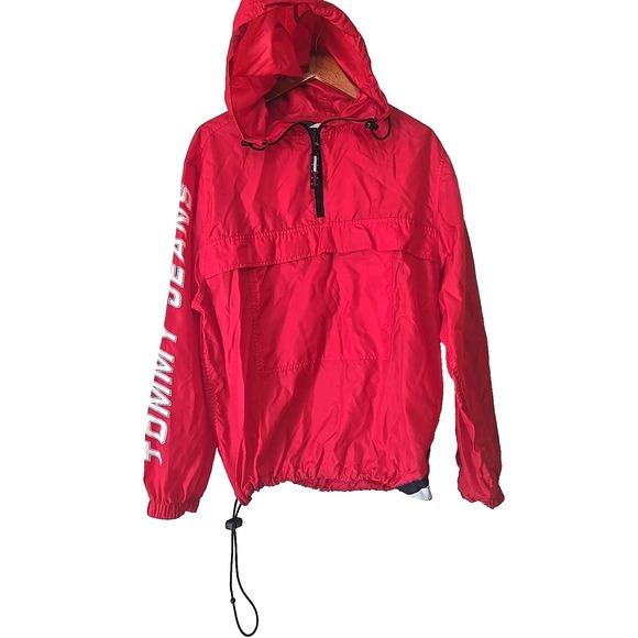 Vintage Tommy Hilfiger Windbreaker Men's Size M 90s Retro Logo Jacket Nylon - Picture 1 of 16